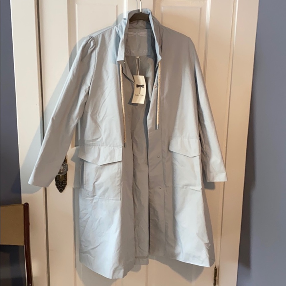 Raincoat with travel pouch